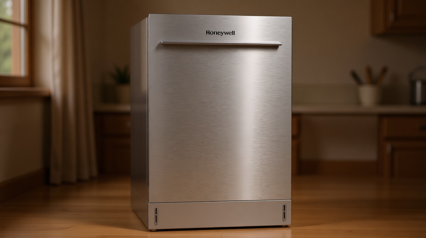 Honeywell 18-Inch Dishwasher with 8 Place Settings, 6 Washing Programs, Stainless Steel Tub, UL & Energy Star Certified, Stainless Finish