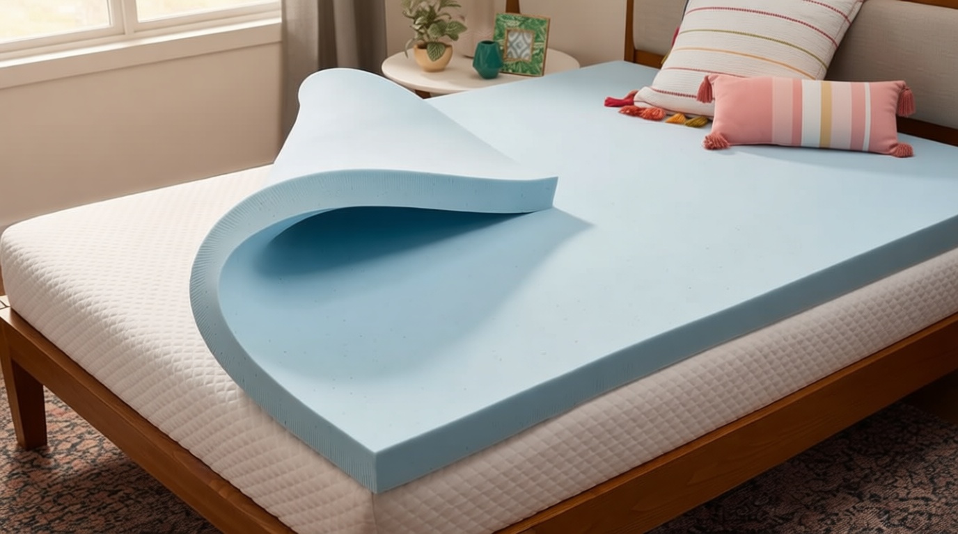 Linenspa Memory Foam Mattress Topper, Queen Size - 3 Inch Gel Infused Memory Foam - Plush Feel - Cooling and Pressure Relieving - CertiPUR Certified OEKO-TEX STANDARD 100