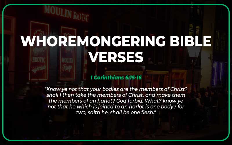 Whoremongering Bible Verses