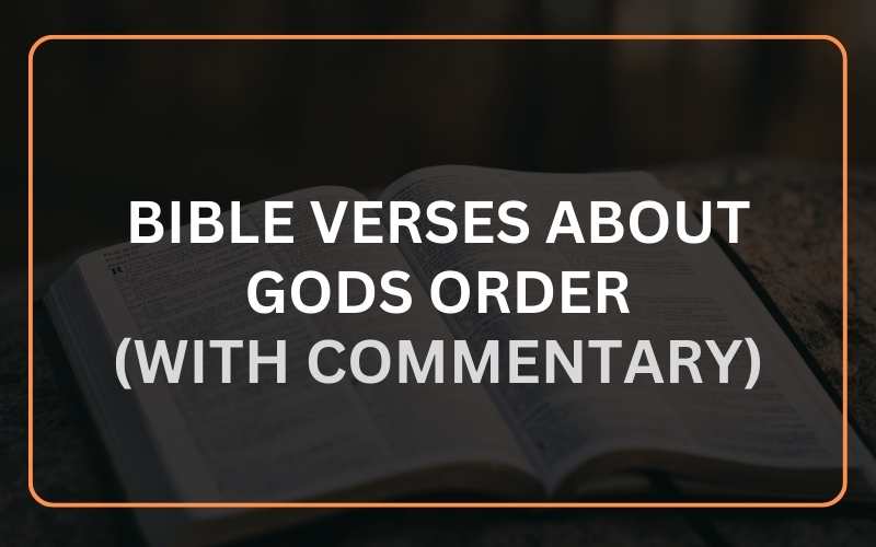 Bible Verses about God's Order
