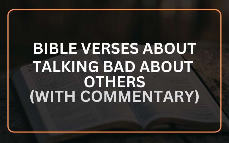 Bible Verses About Talking Bad about Others