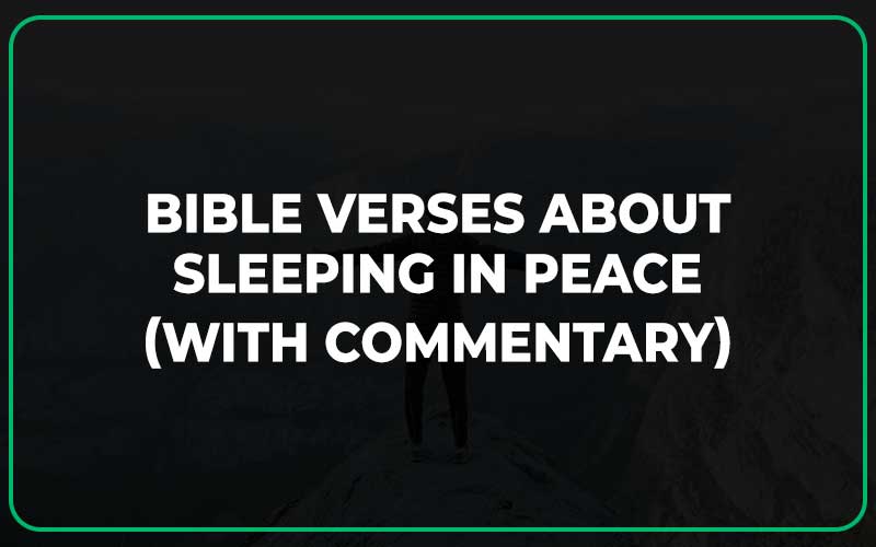 Bible Verses About Sleeping in Peace