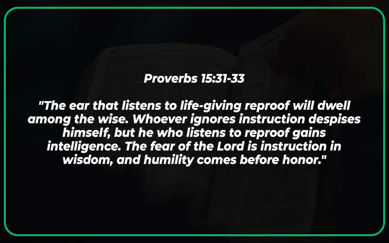 Proverbs 15:31-33