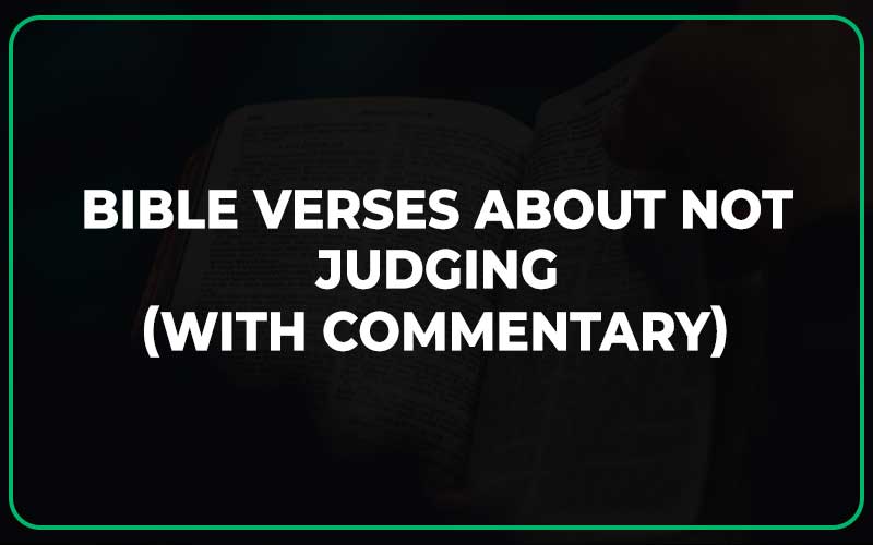 Bible Verses About Not Judging