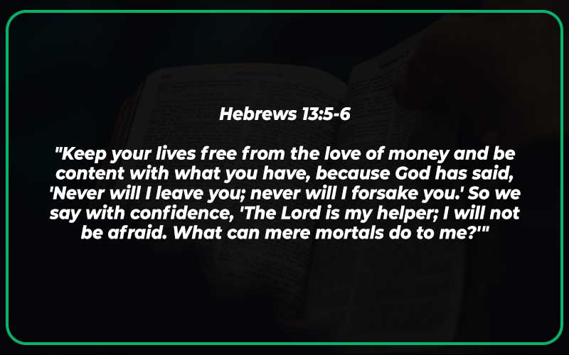 Hebrews 13:5-6