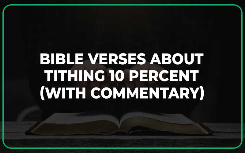 Bible Verses About Tithing 10 Percent