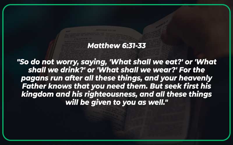 Matthew 6:31-33
