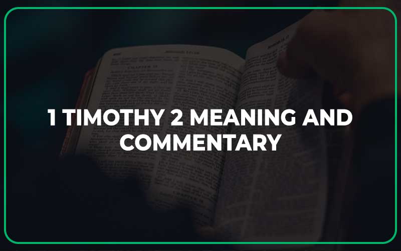 1 Timothy 2 Meaning and Commentary