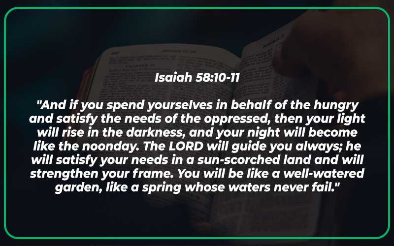 Isaiah 58:10-11