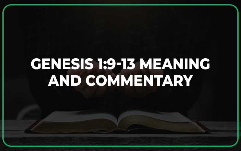 Genesis 1:9-13