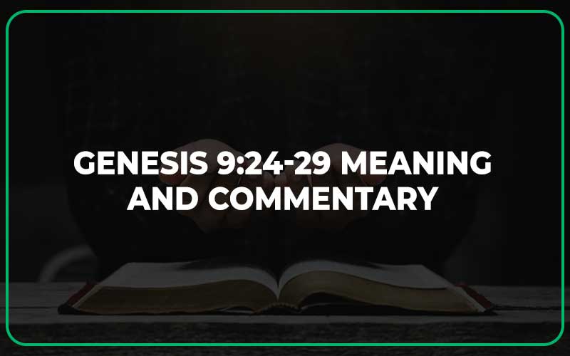Genesis 9:24-29 Meaning and Commentary