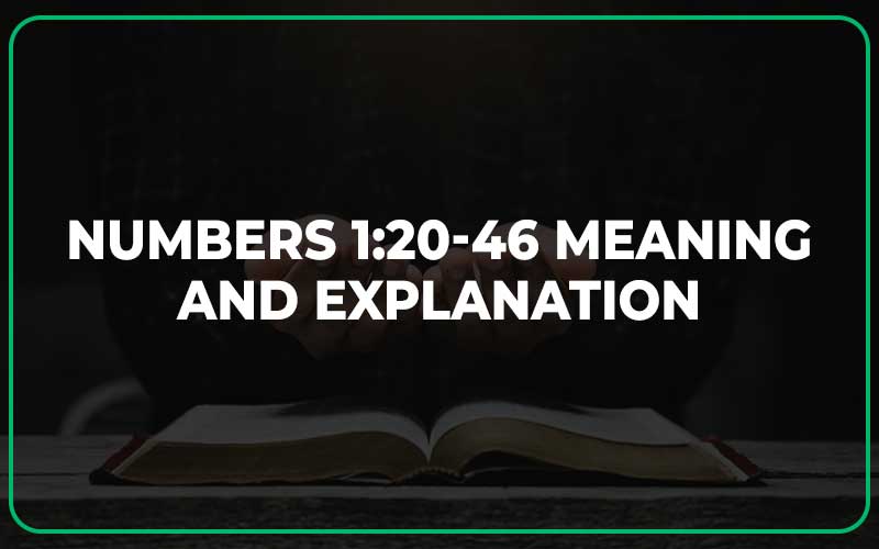 Numbers 1:20-46 Meaning and Explanation