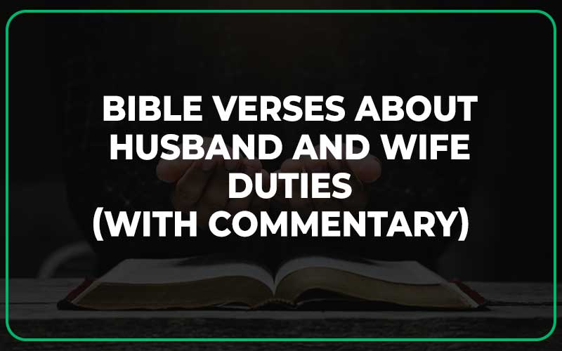 Bible Verses About Husband And Wife Duties