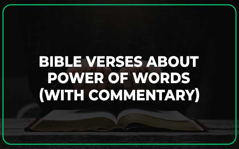Bible Verses About Power Of Words