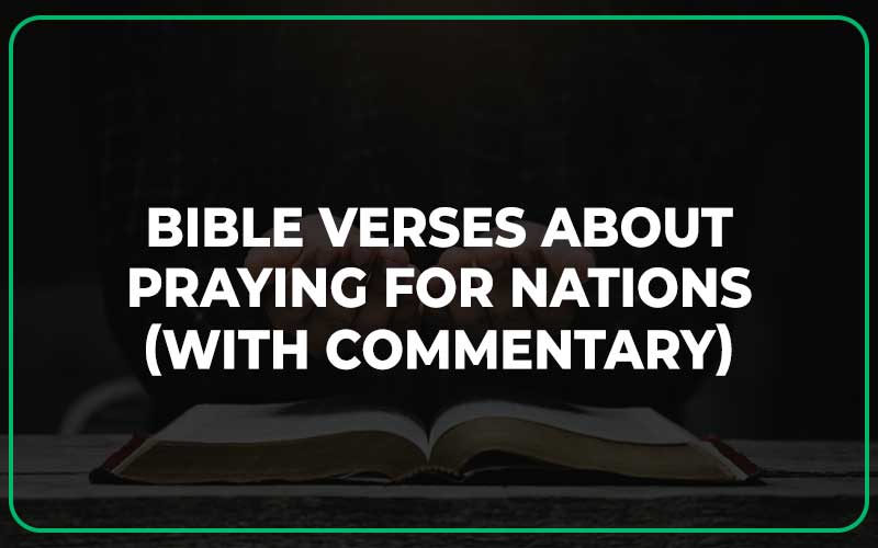Bible Verses About Praying For Nations