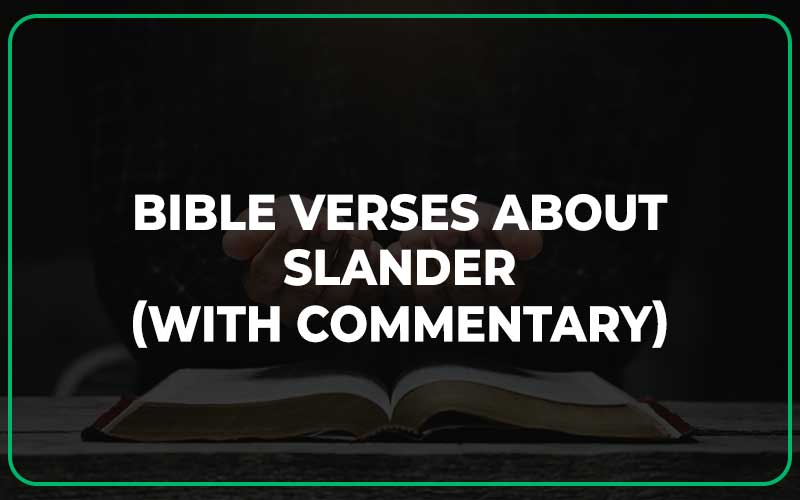 Bible Verses About Slander
