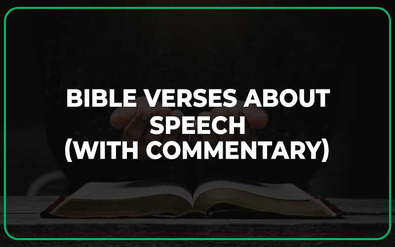 Bible Verses About Speech
