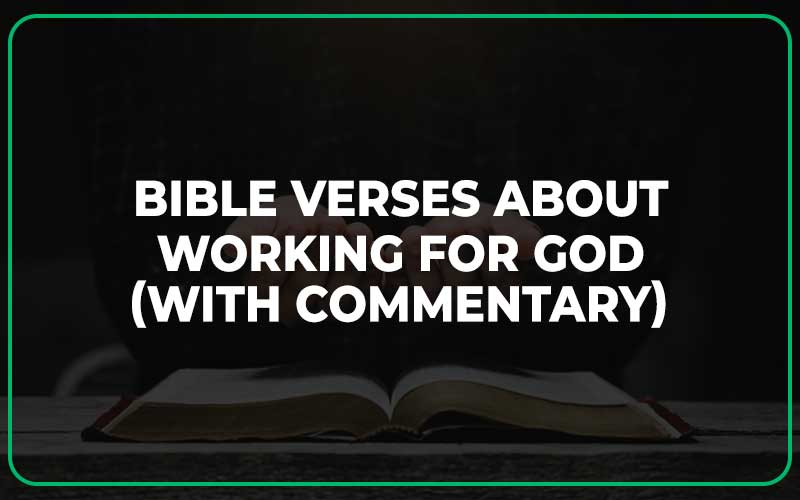 Bible Verses About Working For God