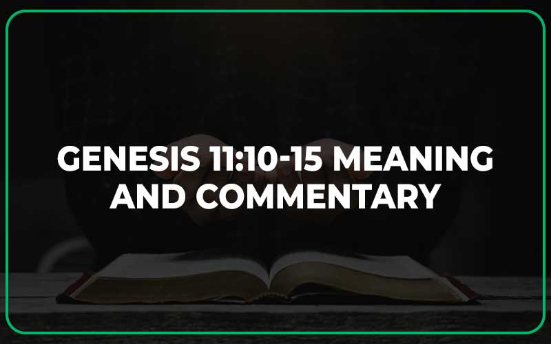 Genesis 11:10-15 Meaning and Commentary