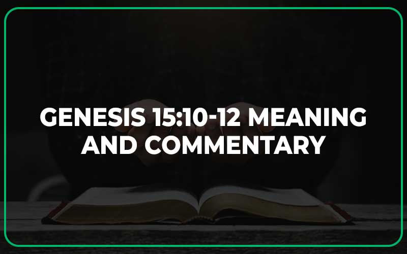 Genesis 15:10-12 Meaning and Commentary