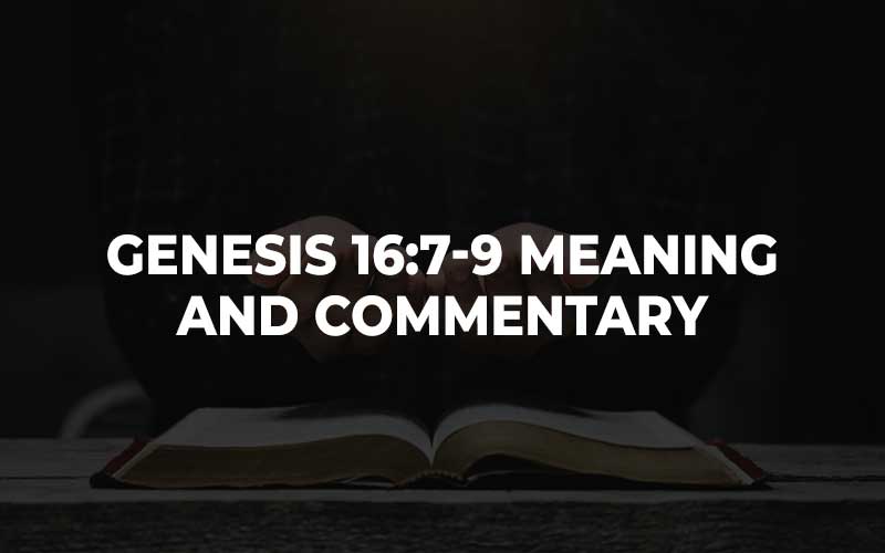 Genesis 16:7-9 Meaning and Commentary