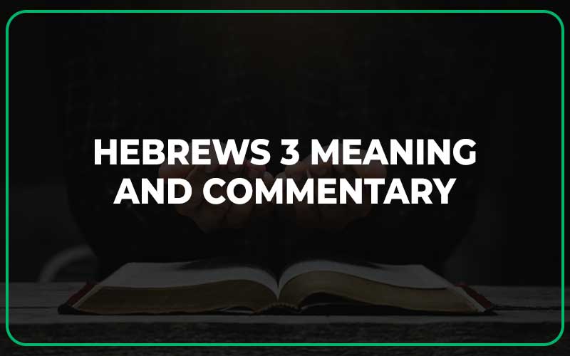 Hebrews 3 Meaning and Commentary