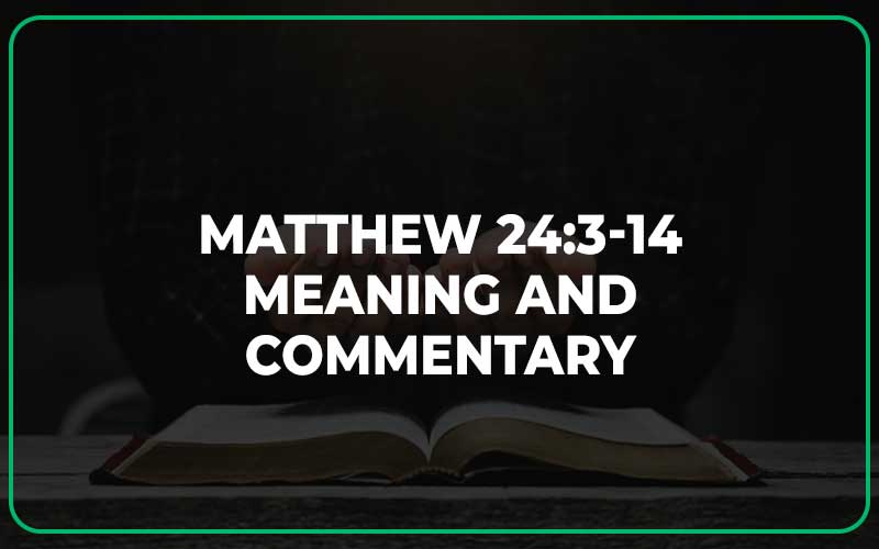 Matthew 24:3-14 Meaning and Commentary