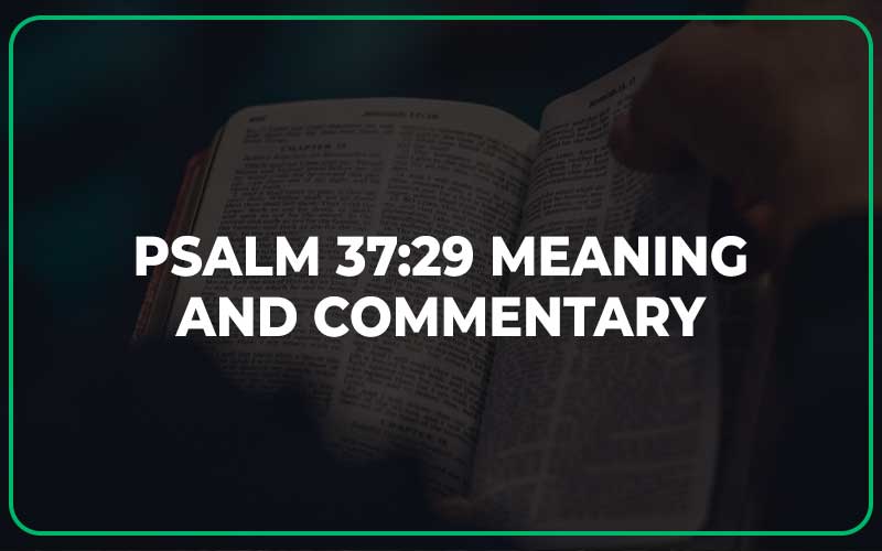 Psalm 37:29 Meaning and Commentary