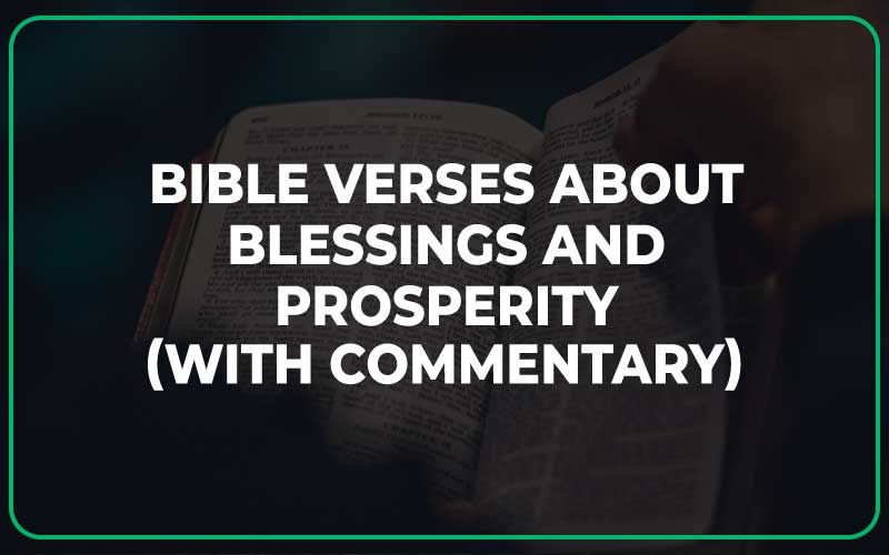Bible Verses About Blessings And Prosperity