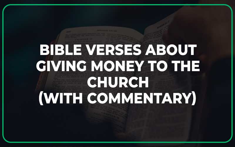 Bible Verses About Giving Money To The Church