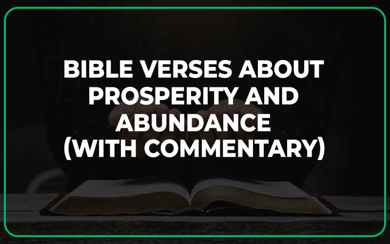 Bible Verses About Prosperity And Abundance