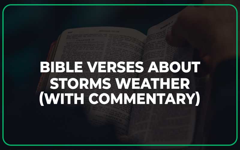 Bible Verses About Storms Weather