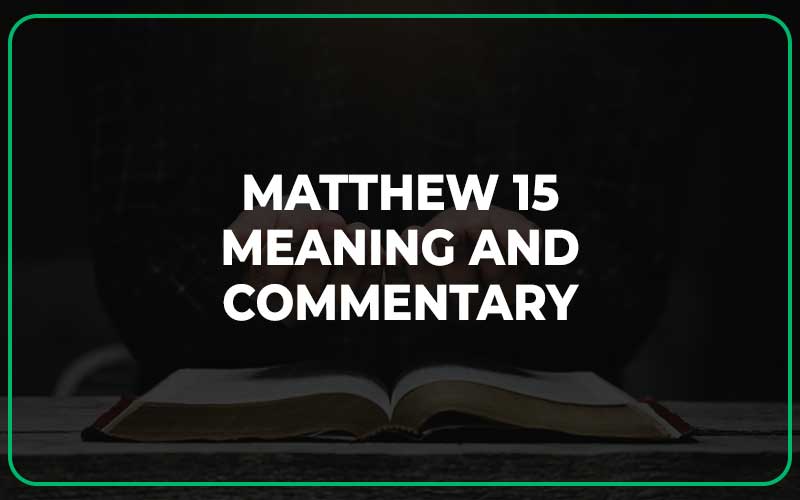 Matthew 15 Meaning and Commentary