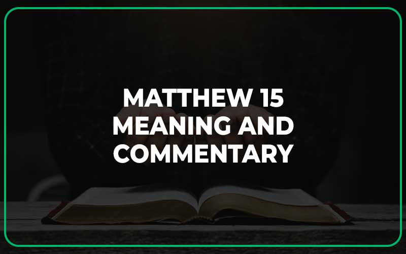Matthew 15 Meaning And Commentary Scripture Savvy