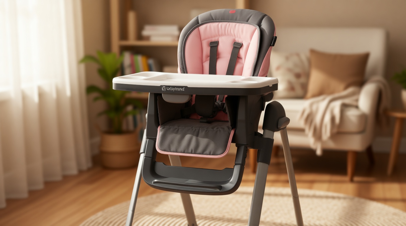 Baby Trend Sit Right 2.0 3-in-1 High Chair, Cozy Pink
