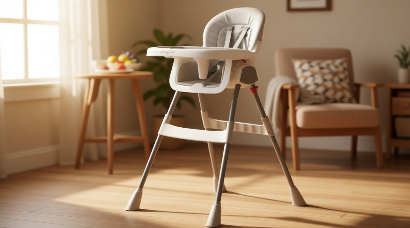 Dream On Me Portable 2-in-1 Tabletalk High Chair, Convertible Compact High Chair, Light Weight Portable Highchair, Grey