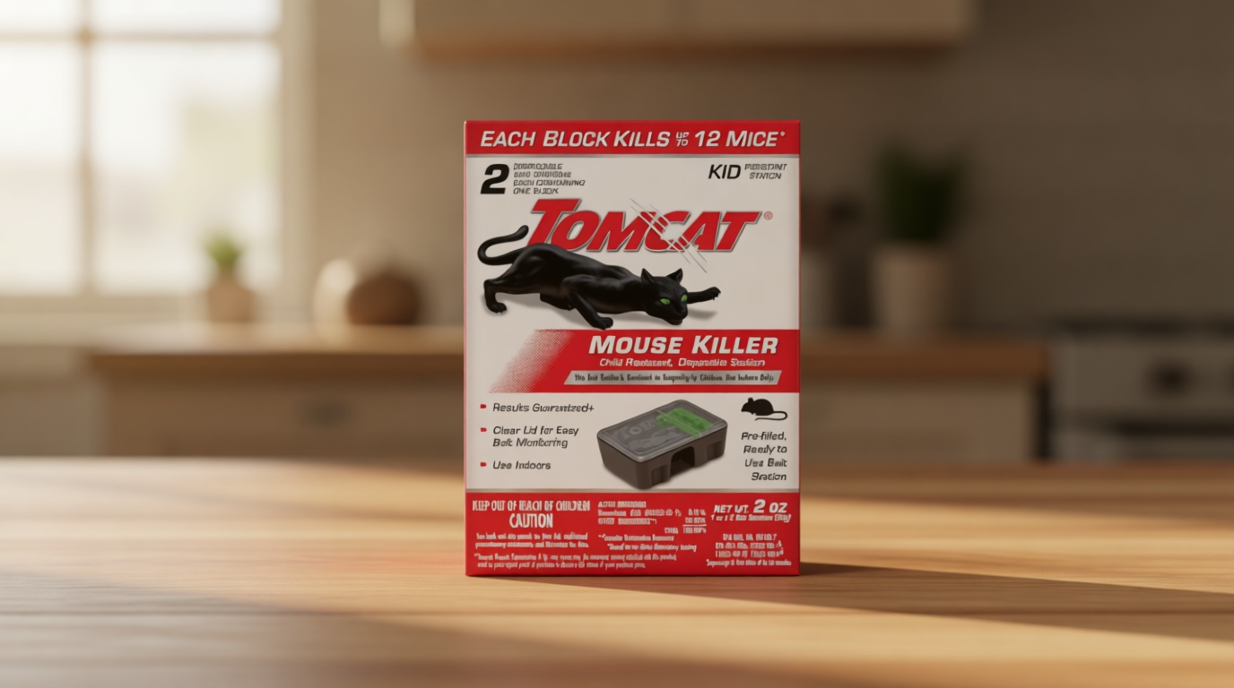 Tomcat Mouse Killer Child Resistant, Disposable Station