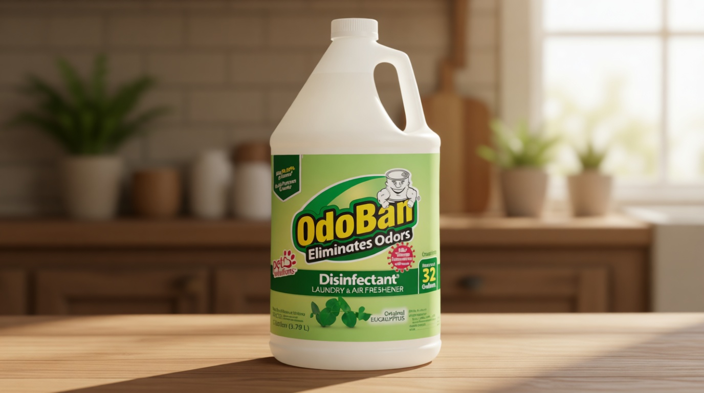 OdoBan Disinfectant Concentrate and Odor Eliminator, Made in the USA, Original Eucalyptus Scent, 1 Gallon [Amazon-developed Certification] Compact by Design