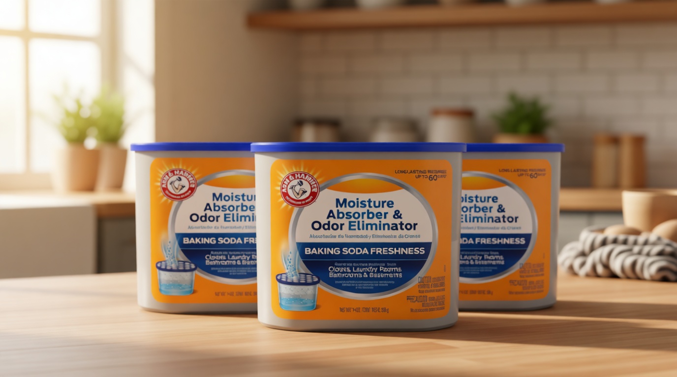 Arm & Hammer Fragrance Free Refillable Moisture Absorber and Odor Eliminator 14 oz. Tub