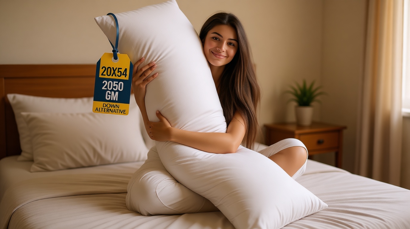 Utopia Bedding Full Body Pillow for Adults (White, 20 x 54 Inch), Long Pillow Insert for Sleeping, Ideal for Side Sleepers OEKO-TEX STANDARD 100