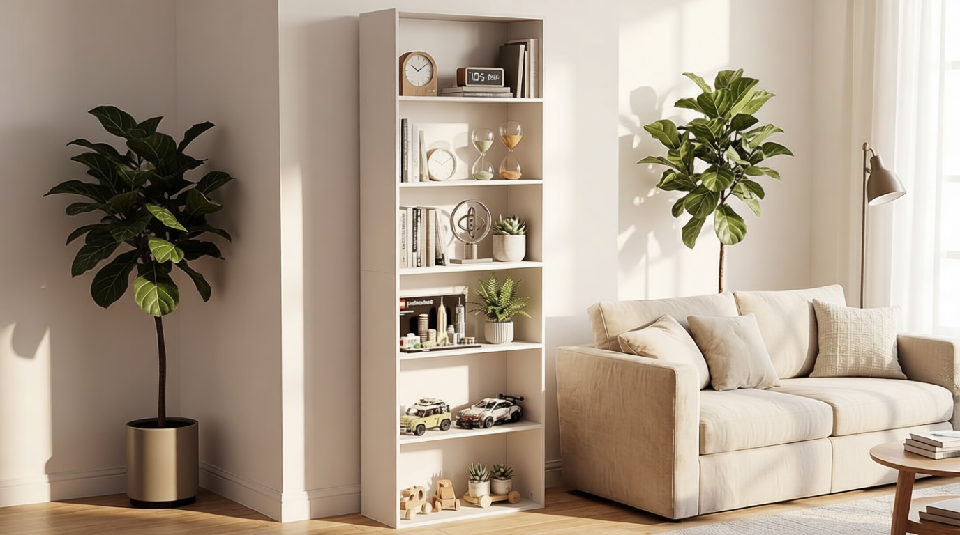 GRUSIGN 71" Tall 6-Tier Bookshelf, Large Open Display Bookcase with Ample Storage, Floor Standing Book Shelf for Living Room, Home Office, Bed Room, White