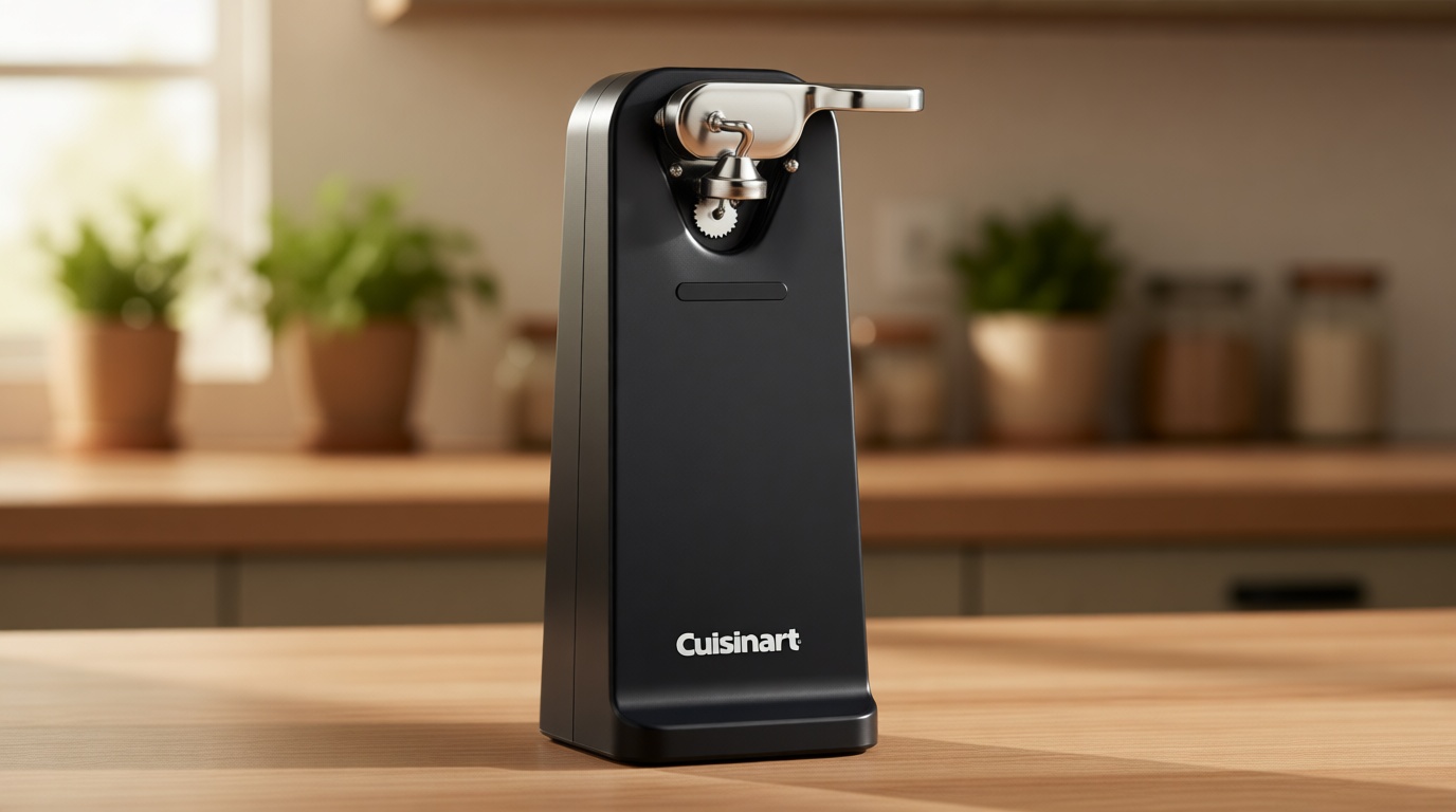Cuisinart Can Opener with One-Touch Operation, Electric Can Opener for Kitchen Including Magnetic Lid Holder, Automatic Can Opener with Easy Clean Design and Nonslip Base, Black, CCO-50BKN