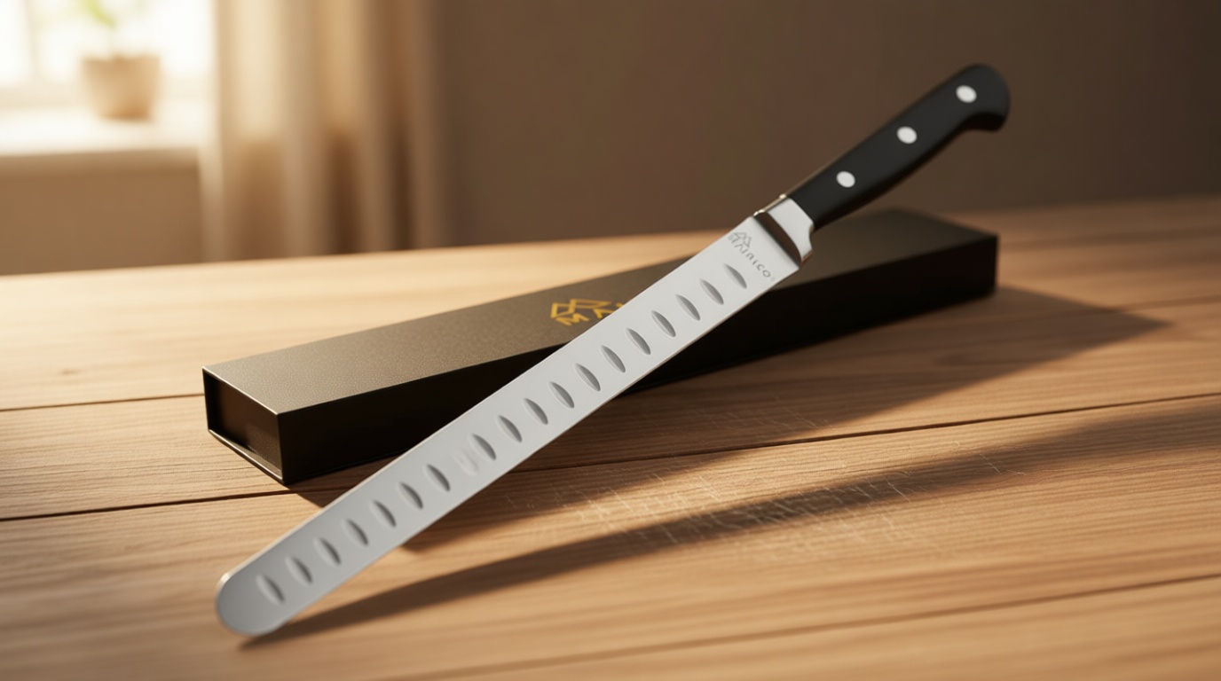 Brisket Slicing Knife - Ultra Sharp Premium 11-inch Stainless Steel Carving Knife for Slicing Roasts, Meats, Fruits and Vegetables