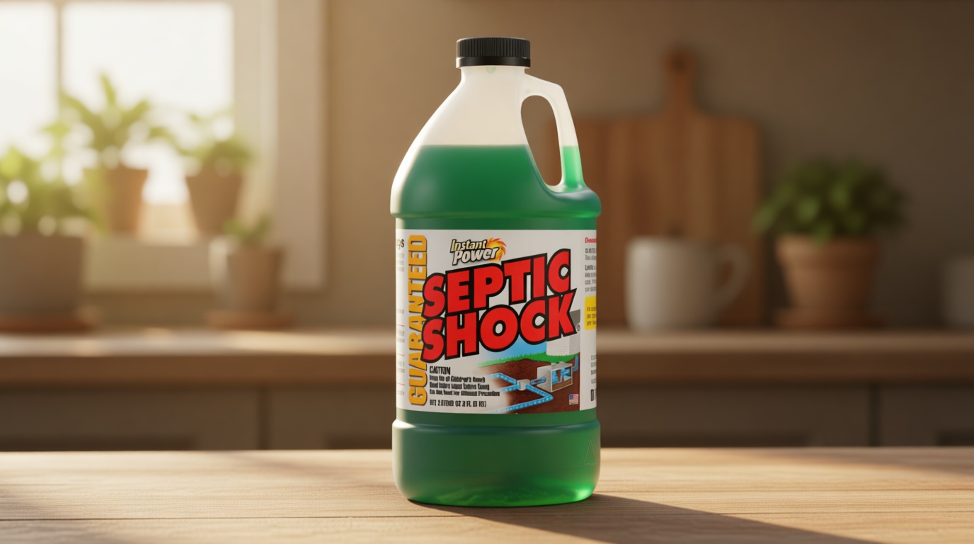 Instant Power Septic Shock – Septic Tank Treatment, Drain Cleaner Liquid Clog Remover for Septic System, 67.6 Oz