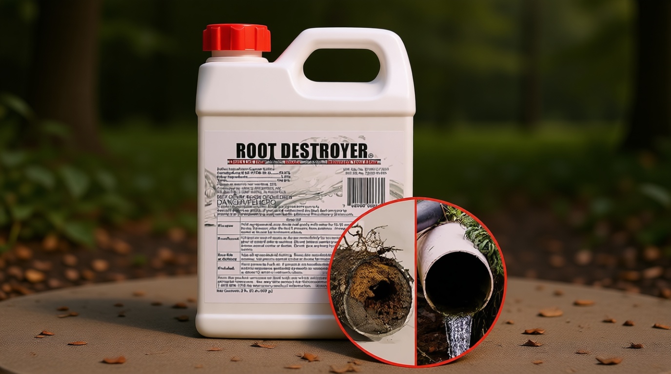 Root Destroyer – 2lbs- Root Killer for Sewer & Pipe Lines- Stops New Growth – Safe for All Plumbing