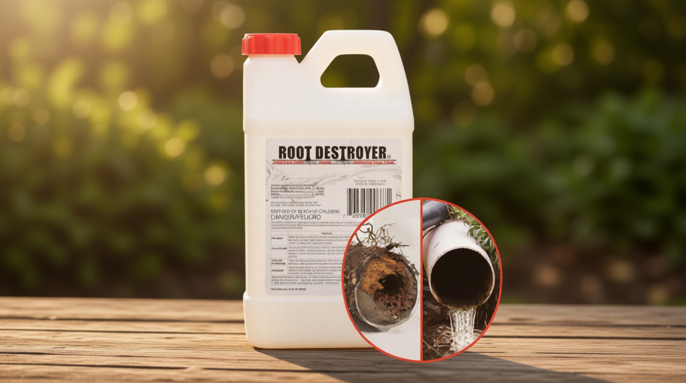 Root Destroyer - 5lbs - Root Killer for Sewer, Pipe & Drain Lines, Septic Tanks and Septic Systems - Stops New Growth & Safe for All Plumbing - Pure Copper Sulfate Crystals