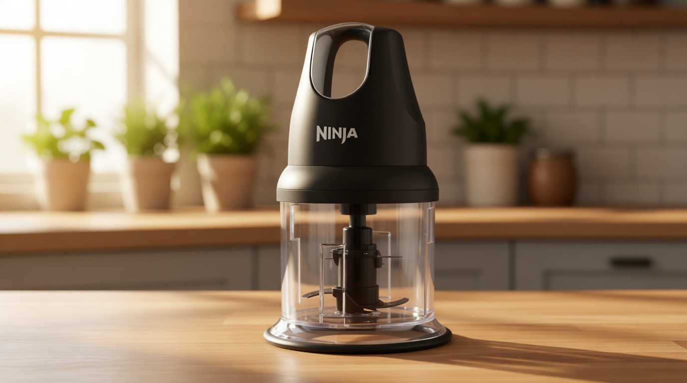 Ninja Food Chopper Express Chop with 200-Watt, 16-Ounce Bowl for Mincing, Chopping, Grinding, Blending and Meal Prep (NJ110GR), Gray