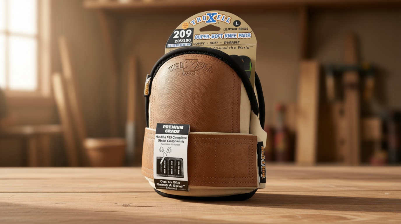 TROXELL USA SuperSoft Leatherhead Kneepads - (Large Size / Bagged in Pairs)