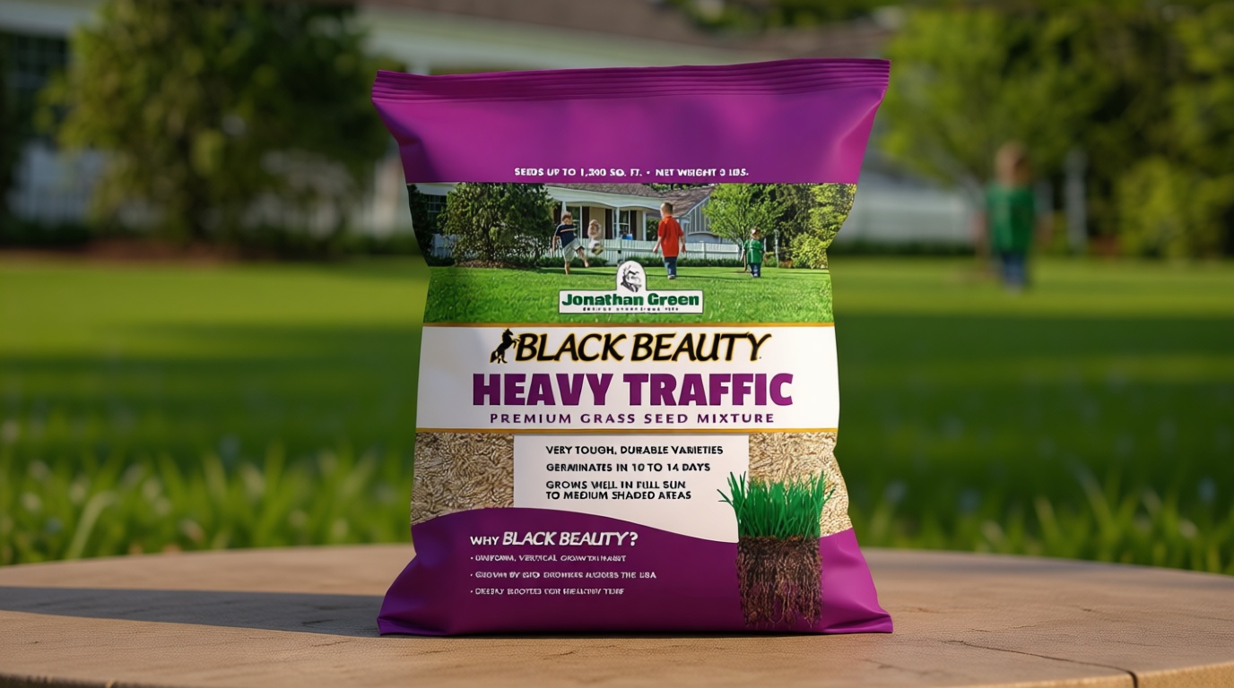 Jonathan Green (10970) Black Beauty Heavy Traffic Grass Seed - Cool Season Lawn Seed (3 lb)