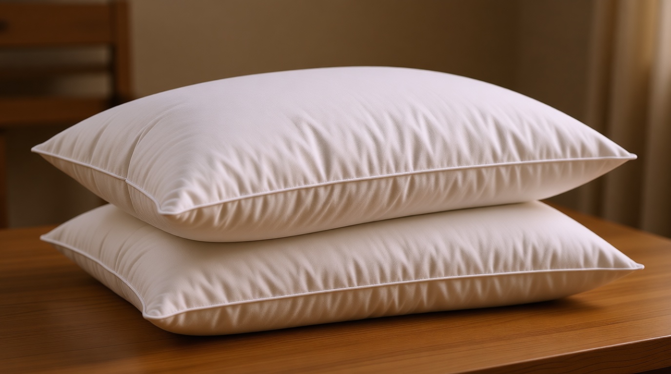 puredown® Goose Feathers and Down White Pillows with 100% Cotton Cover, Bed Sleeping Hotel Collection Pillows Set of 2, Standard Size OEKO-TEX STANDARD 100